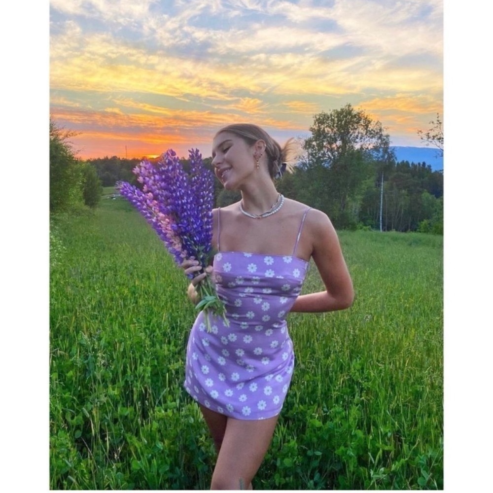 Realisation Par The Christy Dress Purple Floral